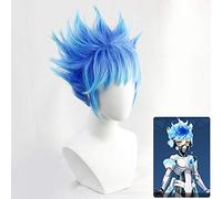 Twisted-Wonderland Ortho Shroud perruques Costume de Cosplay bleu mixte court résistant à la chaleur cheveux synthétiques Pelucas Anime perruques