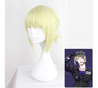 Twisted-Wonderland Rook Hunt Cosplay perruques lumière dorée courte résistant à la chaleur cheveux synthétiques pour carnaval fête d'halloween
