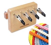 Twister à franges pour tordre rapidement, outil de fabrication de cordon en bois à 4 clips, torsadeur à franges pour tisser, machine à fabriquer des pompons/cordes
