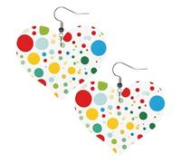 Twister Boucles d'oreilles en cuir à pois en forme d'amour, tendance et polyvalentes, hypoallergéniques, taille unique