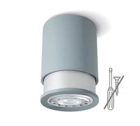 Twister Classic Spot Lampe de plafond - Facile à fixer, pas de vis, un crochet suffit, protégé par brevet, GU10 LED - Taupe