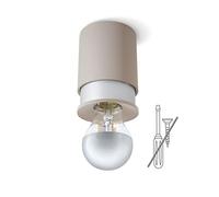 Twister Living plafonnier sans percer, installation facile avec un seul crochet, design breveté, douille E27, finition sable moderne