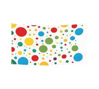 Twister Polka Dots - Bannière imprimée pour festival - Polyester sur une face avec œillets métalliques pour événements en plein air, marchés de Noël et fêtes
