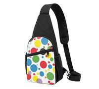 Twister Sac à dos à bandoulière léger et réglable Motif à pois Pour homme, femme, enfant, Noir , Taille unique, Sac à dos de