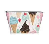 Twister Trousse de toilette pour femme avec fermeture éclair Motif à pois, Sweet Ice Cream, Taille unique, Trousse de maquillage