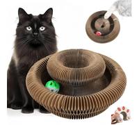 Twistou Griffoir Chat, Griffoir pour Chat Carton avec Cloche, Griffoirs Interactif pour Chats, Jouet Interactif Pliable et Transformable, Grattoirs Chats à Formes Multiples, Résistant Aux Rayures