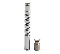 Twists Shaft and Half Mois Pin Replacement Set for Daiwa PR100 PR100L Water Drop Wheel, composants métalliques conçus pour la réparation de moulinet (broche lune + arbre)