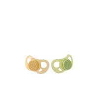Twistshake 2x Sucette orthodontique, Sucette pour bébé, sans BPA, BPF, BPS, 6 mois et plus, Vert cactus et beige caramel