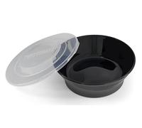 Twistshake Bol pour Bébé avec Couvercle Hermétique - Bol de Sevrage Sans BPA - Assiette d’Alimentation pour Bébés dès 6 Mois - Vaisselle de Formation pour Enfants - Noir