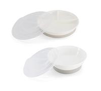 Twistshake Ensemble De Vaisselle Pour Bébé | Assiette Divisée Bébé + Bol Bébé | Assiette Et Bol Pour Bébé Sans BPA | Kit De Formation Alimentaire Pour Enfants | Blanc