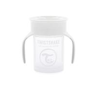 Twistshake Tasse 360 | Gobelet pour Bébé avec Bord à 360° - 230 ml | Tasse D'apprentissage pour Enfants avec Poignées | Gobelet Anti-Déversement pour Tout-Petits | Sans BPA | 6+ Mois | Blanc