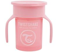 Twistshake Tasse d'apprentissage 360° 230 ml – avec poignées, anti-déversement, Sans BPA – Rose