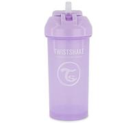 Twistshake Tasse de Paille 360 ml - Gobelet Bébé avec Paille Anti-Fuite - Bouteille d’Eau Anti-Déversement pour Tout-Petits - Tasse de Sevrage Sans BPA - Violet
