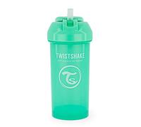 Twistshake Tasse de Paille 360 ml - Gobelet Bébé avec Paille Anti-Fuite - Bouteille d’Eau Anti-Déversement pour Tout-Petits - Tasse de Sevrage Sans BPA - Vert