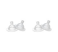 Twistshake Tétines Anti-Coliques pour Bébé - Lot de 4 - Taille L - 4 mois+ - Tétines pour Biberons avec Structure Semblable à Celle d'un Sein - Tétine pour Bébé en Silicone Souple - Sans BPA