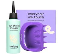 TWISTY Kit de massage en silicone pour cuir chevelu + exfoliant enzymatique avec AHA/BHA - Nettoyage et stimulation pour des cheveux sains