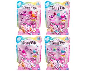 Twisty Petz - Pack de 3 - Bijoux pour enfants à collectionner Butterscotch Unicorn, Berry Tales Cheetah et animal surprise
