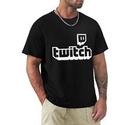 Twitch TV Men T-Shirt - Purple Gaming Top Gamer Tee Fathers Day Sports Fan Gifts Black 3XL