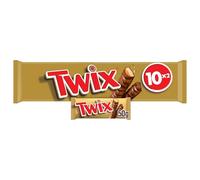 TWIX - Barres chocolat au lait, caramel et biscuits - 10 sachets de 50g - 500g