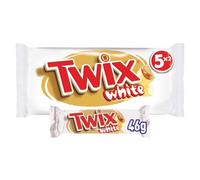 TWIX - Barres chocolat blanc, caramel et biscuits - 5 sachets de 46g - 230g