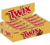 Twix Biscuits croustillants au caramel au chocolat au lait 50g paquet de 32