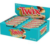 TWIX Caramel Salé - Barres chocolat au lait, caramel salé et biscuits - Grand format contenant 32 sachets de 46g - 1,472kg