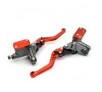 Twixral Leviers de frein de moto 22mm 7/8 Motorcycle Handlebar Master Cylinder Levers Brake Hydraulic Clutch Pump for Honda SH 125 Yamaha Aerox Kawasaki Pitbike(Orange)