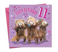 Twizler Carte d'anniversaire 11 ans pour filles - Karaoké