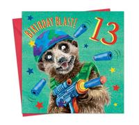 Twizler Carte d'anniversaire 13 ans pour garçon - Carte de 13 ans pour garçon