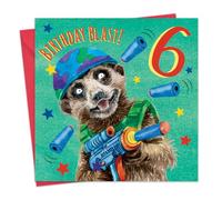 Twizler Carte d'anniversaire 6 ans pour garçons - Carte d'anniversaire pour garçon de 6 ans
