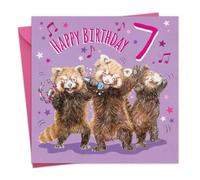 Twizler Carte d'anniversaire 7 ans pour filles - Karaoké