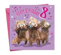 Twizler Carte d'anniversaire 8 ans pour filles - Karaoké