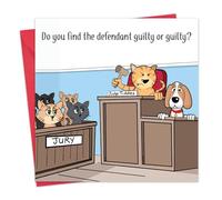 Twizler - Carte d'anniversaire amusante avec chat et chien - Carte d'anniversaire amusante pour homme ou femme - Carte vierge à l'intérieur de lui - Carte d'anniversaire pour maman, papa, mari et