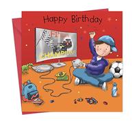 Twizler Carte d'anniversaire avec Playstation - Carte d'anniversaire pour garçon - Carte d'anniversaire pour garçon - Carte d'anniversaire pour garçon - Carte d'anniversaire pour enfant