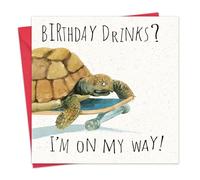Twizler Carte d'anniversaire humoristique avec Tortue - Carte d'anniversaire amusante - Carte d'anniversaire humoristique pour homme ou femme - Carte d'anniversaire amusante pour lui ou elle