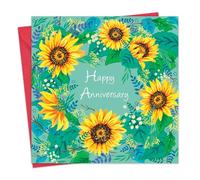 Twizler Carte d'anniversaire - Tournesols - Carte d'anniversaire de mariage pour femme