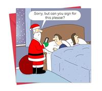 Twizler Carte de Noël amusante - Livraison du Père Noël - Cartes de Noël amusantes - Cartes de Noël amusantes pour homme, mari, papa, fils - Noël pour femme, épouse, maman, fille