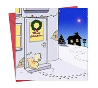 Twizler Carte de Noël avec chat ivre - Carte de Noël amusante - Carte de Noël amusante - Carte de Noël - Carte de Noël amusante - Carte de Noël pour femme - Carte de Noël pour homme