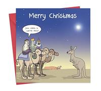 Twizler Carte de Noël avec trois hommes sages - Carte de Noël - Carte de Noël - Carte de Noël amusante - Carte de Noël pour femme - Carte de Noël pour homme - Carte de Noël pour femme