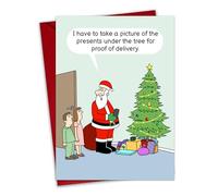 Twizler Carte de Noël humoristique - Preuve de livraison - Carte de Noël humoristique - Intérieur vierge