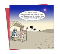 Twizler Carte de Noël « Merry Christmas » avec trois hommes sagés - Carte de Noël - Carte de Noël amusante - Carte de Noël pour femme - Carte de Noël pour homme - Carte de Noël pour femme