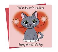 Twizler Carte de Saint-Valentin humoristique par le chat - Carte de Saint-Valentin humoristique chat - Cadeau de Saint-Valentin de Cat
