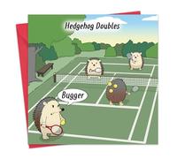 Twizler - Carte de tennis amusante - Carte d'anniversaire amusante pour homme ou femme - Carte vierge à l'intérieur pour lui ou elle - Carte d'anniversaire pour papa, maman, carte de départ à la
