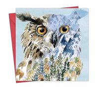 Twizler Carte de vœux hibou - Intérieur vierge pour toutes les occasions - Carte d'anniversaire animal pour homme ou femme - Art de la faune naturelle