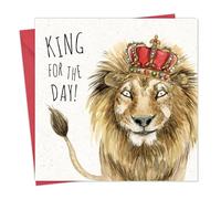 Twizler Carte drôle Lion - Carte d'anniversaire amusante pour homme - Joyeux anniversaire pour lui - Fête des pères - Humour animal - Intérieur vierge