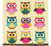 Twizler chouettes cartes d'anniversaire/de v?ux vierges britanniques