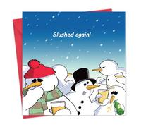 Twizler Merry carte de Noël avec bonhommes de neige, fête et bière - Happy carte de Noël - carte de Noël - Funny carte de Noël - carte de Noël pour femme