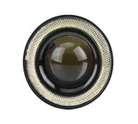 TWMEU Auto Avant Antibrouillards Projecteur Antibrouillard LED COB Pour Voiture 1 Pièce 2.5 3.0 3.5 6500K, Anneaux Halo Angel Eyes DRL Blanc 12V, 64mm 76mm 89mm Feu Antibrouillard