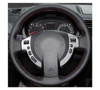 TWMEU Couvre Volant en Cuir Microfibre Couture À La Main pour Nissan Qashqai J10 et X-Trail T31, Protecteur Volant, Style 2