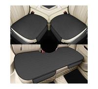 TWMEU Housses Siège Voiture Coussin Siège Respirant Soie Glacée Antidérapant Et Résistant À l'usure Soie Glacée Couleur Unie Universelle avec La Plupart Housses Siège De Voiture(Black Three-Piece)